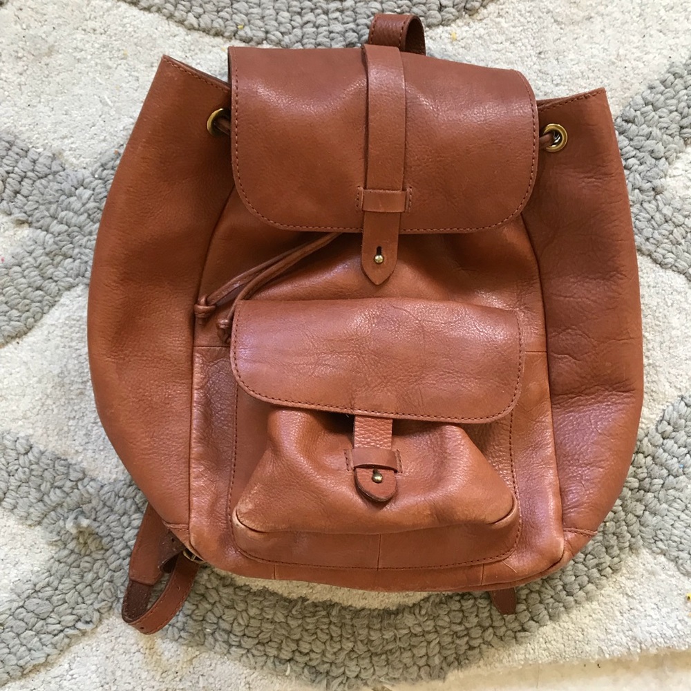 Madewell leather weathered backpack